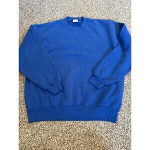 Vintage Jerzees Blue Sweatshirt Men’s XL Pullover Made in USA Cotton